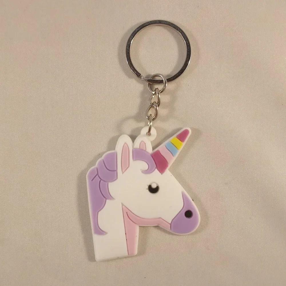 Silver My Little Pony Thunder Spectrum Pegasus + Rainbow Unicorn Key Rings 2 pcs - Picture 4 of 4
